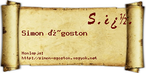 Simon Ágoston névjegykártya