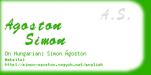 agoston simon business card