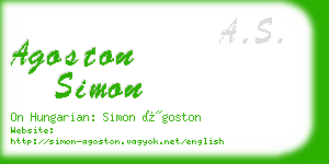 agoston simon business card